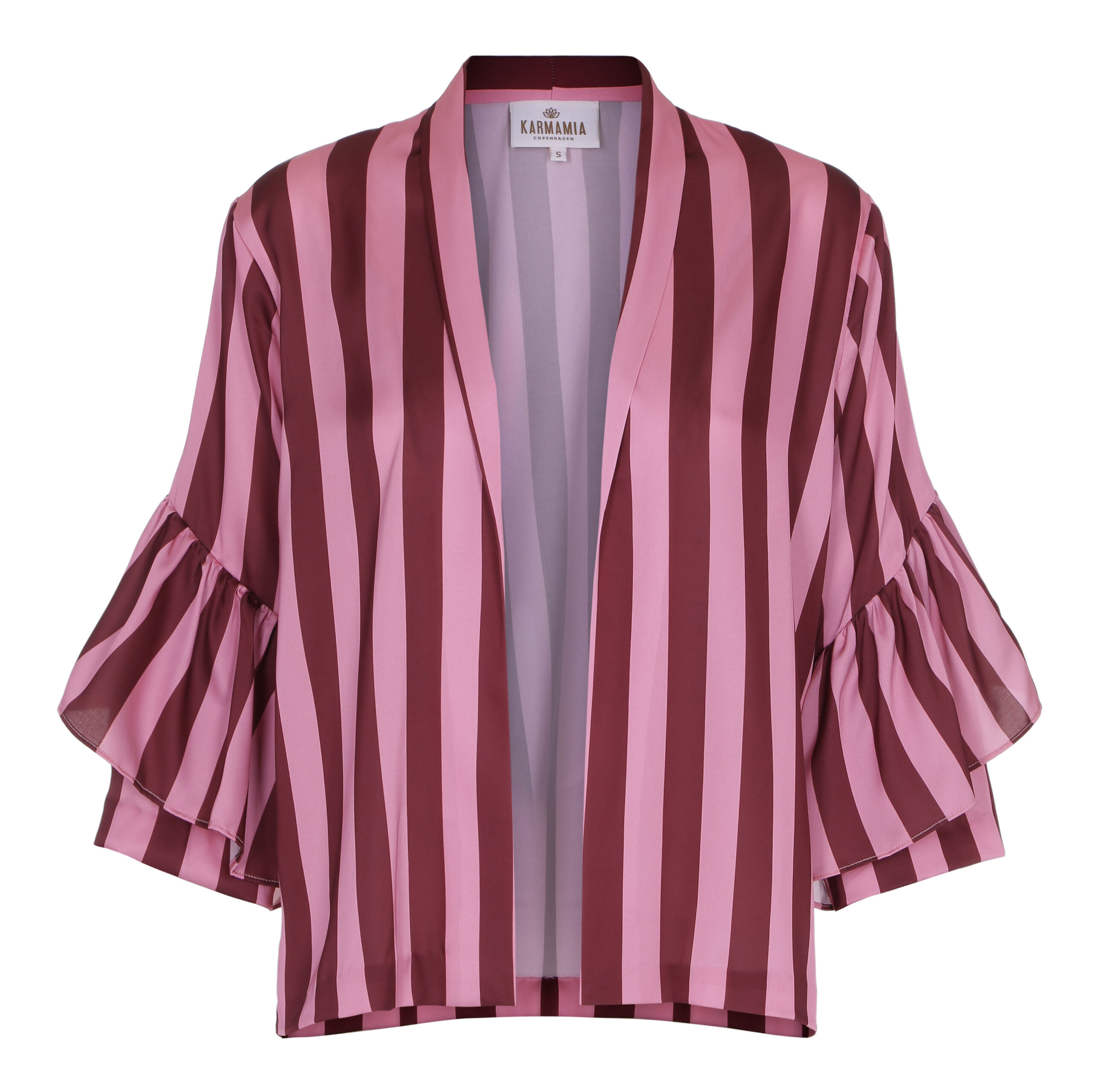 Burgundy Stripe Kimono Jacket KARMAMIA Copenhagen