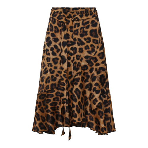 Leopard Ruffle Wrap Skirt (short) KARMAMIA Copenhagen