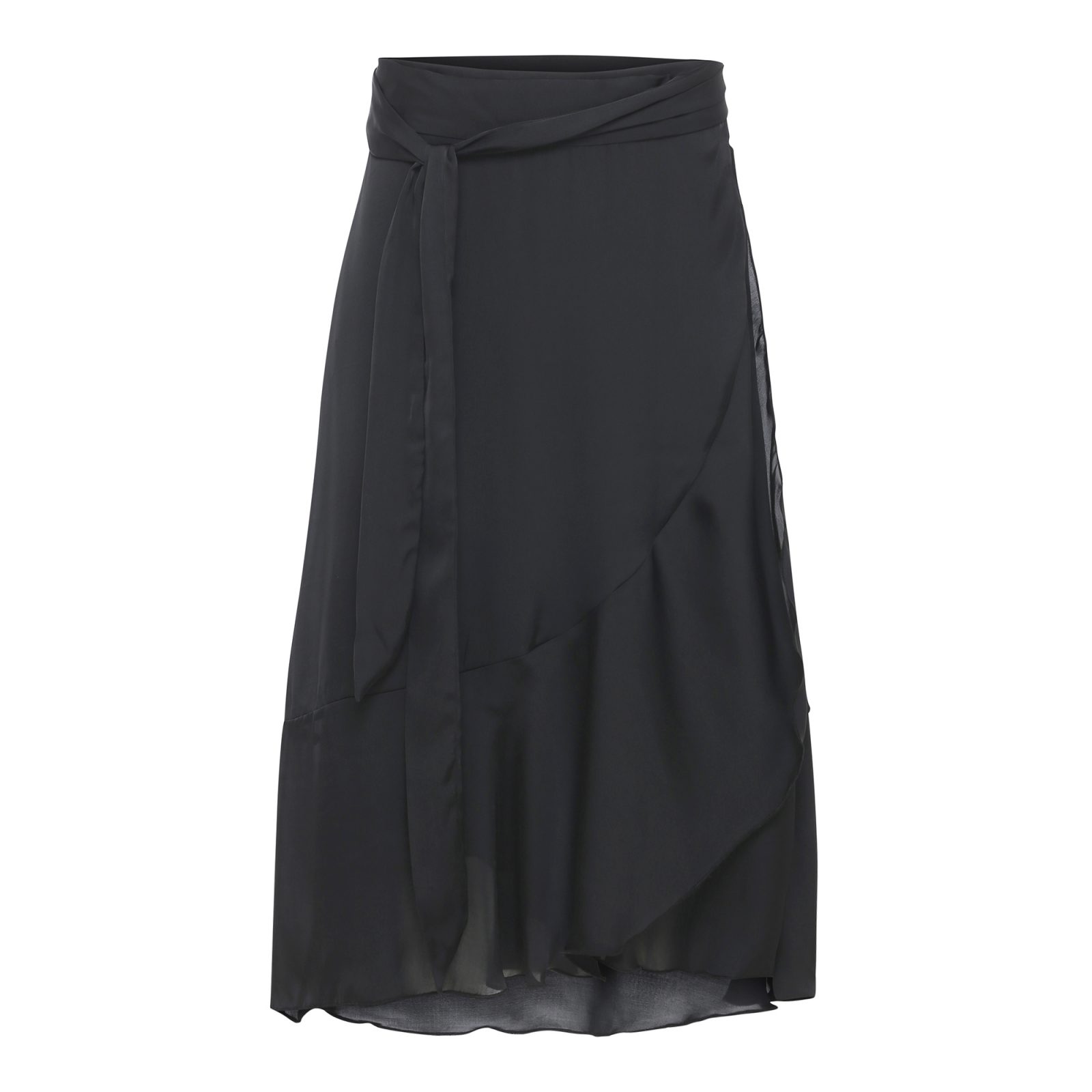 Black Ruffle Wrap Skirt (short) KARMAMIA Copenhagen