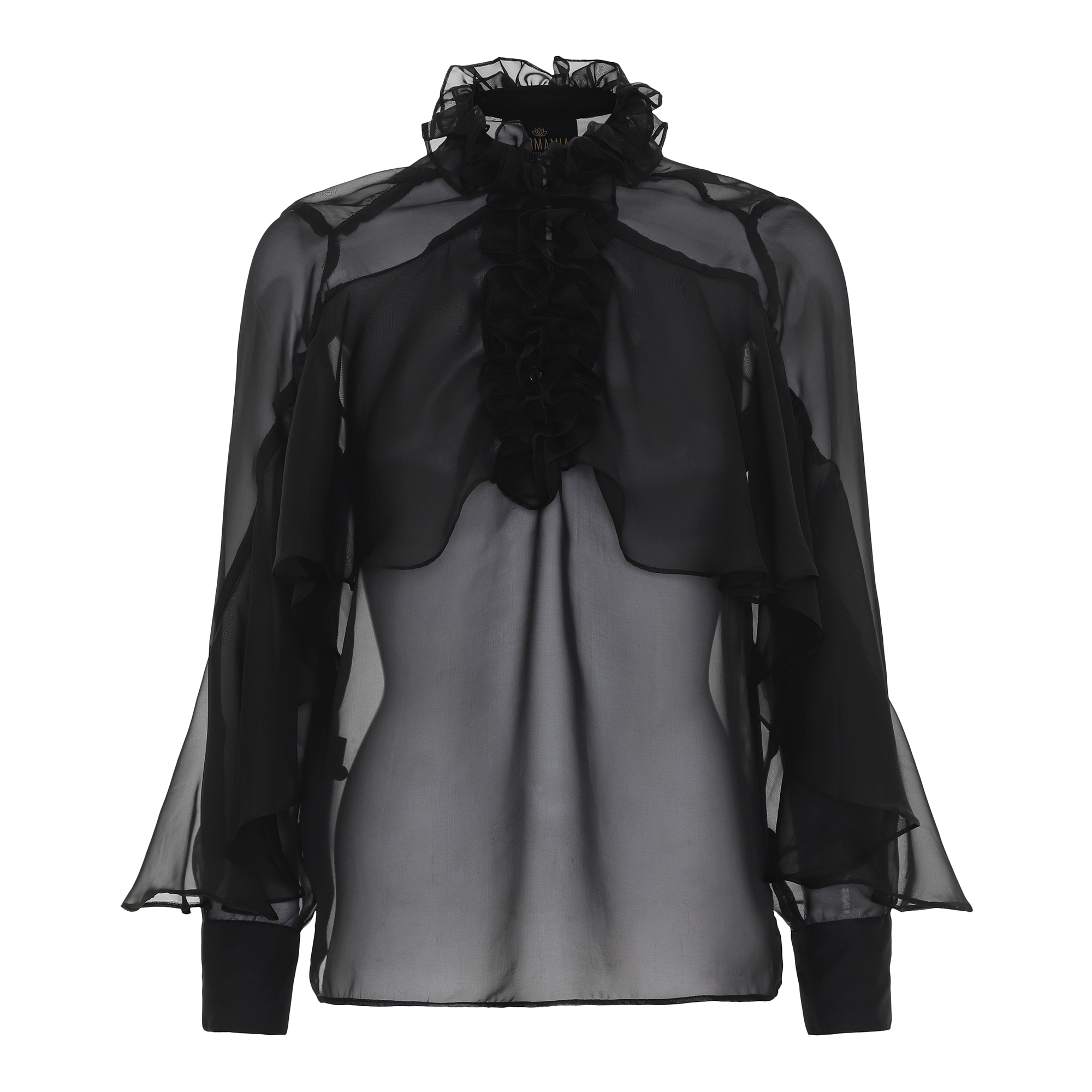 black chiffon blouse