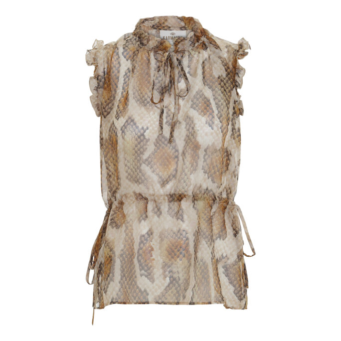 beige chiffon top