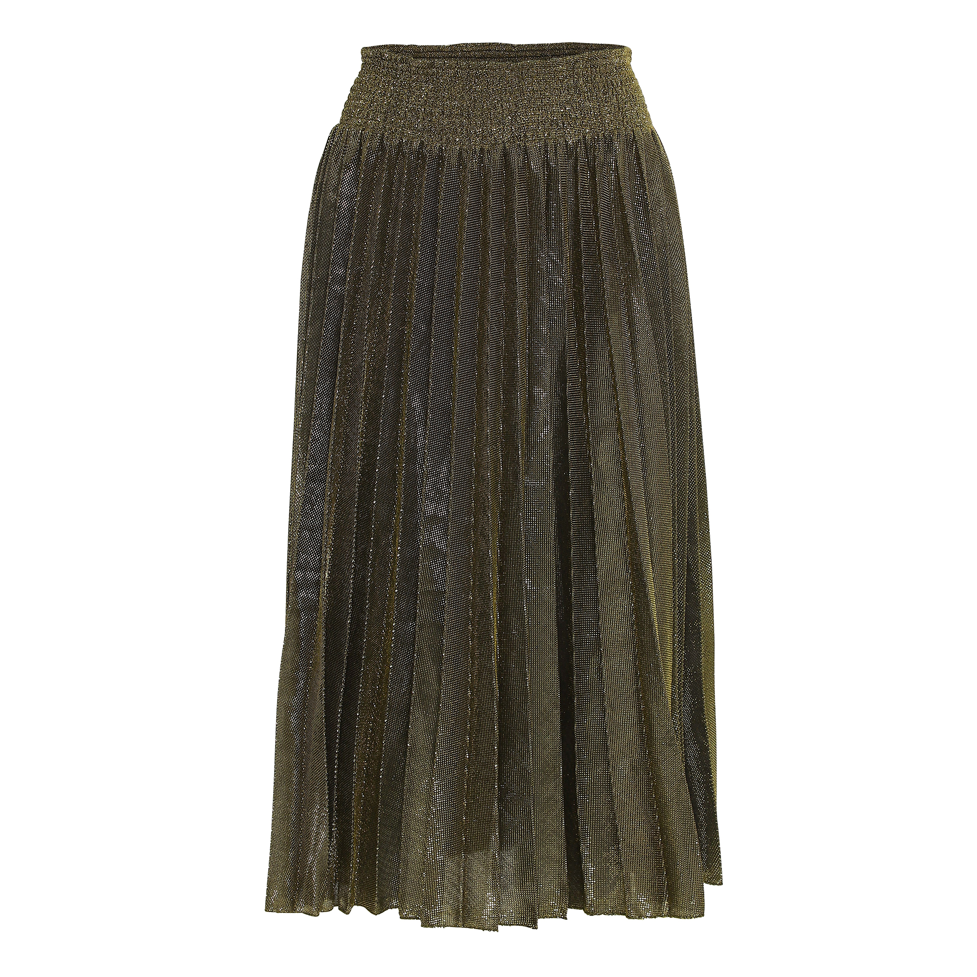 Sand Gold Plisse Skirt (mid) | KARMAMIA Copenhagen