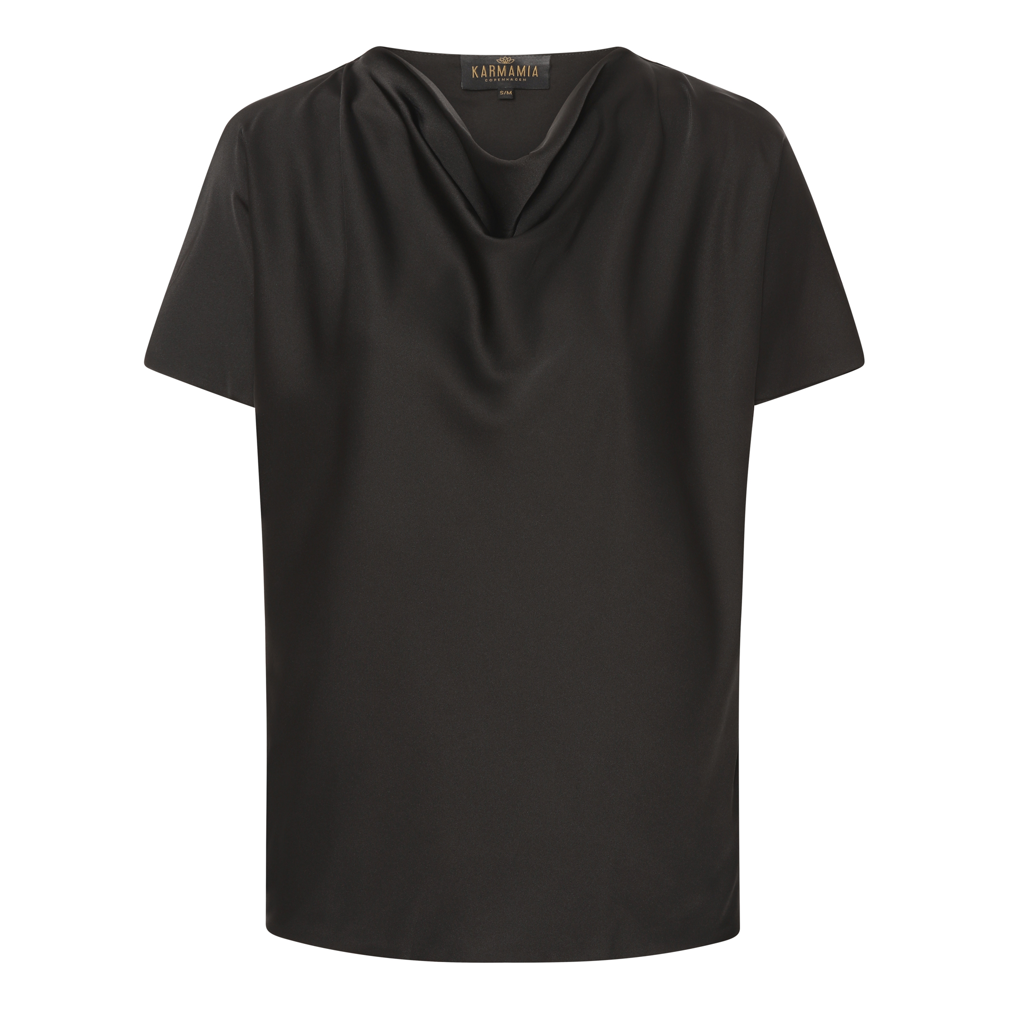 Black Plain V Neck T-shirt