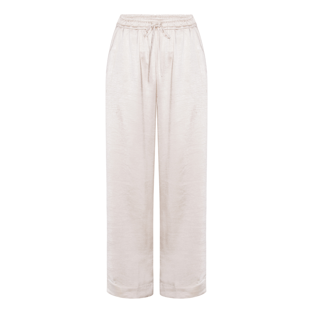 Garcia Pants – Ivory Rich Satin | KARMAMIA Copenhagen