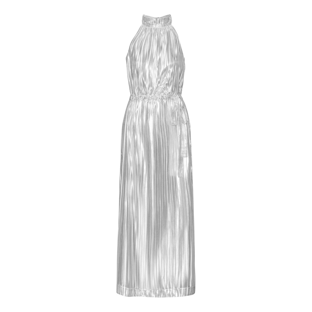 Layla Dress Silver Pliss KARMAMIA Copenhagen
